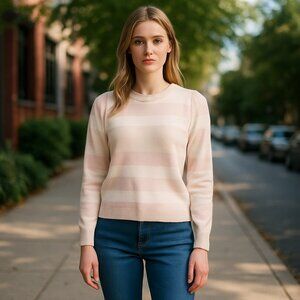 NWT Splendid  Rosalia Multi Stripe Sweater Wool / Cashmere Blend Small